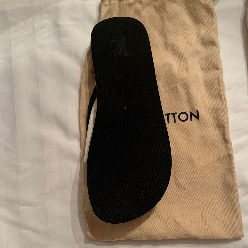 Louis Vuitton Monogram Black and White Sandals - Picture 9 of 13